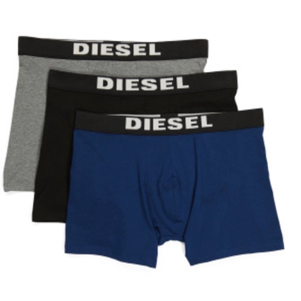 Diesel Men's Sebastian 3 pack Essentials Trunks Boxer Briefs Shorts Size M